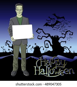 Cartoon Frankenstein vector. 