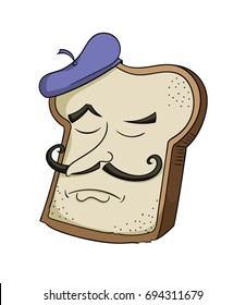 Cartoon French Toast character