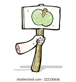 cartel de caricatura de fruta fresca