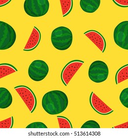 Cartoon fresh fruits in flat style