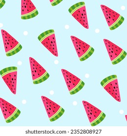 Cartoon fresh green open watermelon , slices and triangles. Red watermelon piece. Sliced water melon fruit vector set. Illustration of watermelon freshness nature
