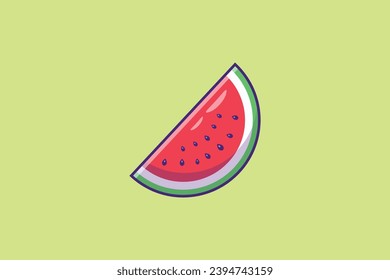Vektorgrafik von Cartoon-Süßwassermelonobst