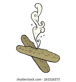 cartoon freshly baked bread