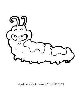 cartoon friendly caterpillar