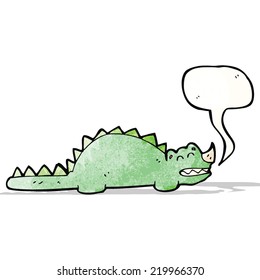 dinosaurio amigable con dibujos animados