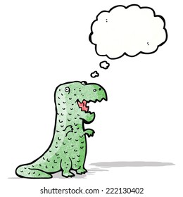 dinosaurio amigable con dibujos animados