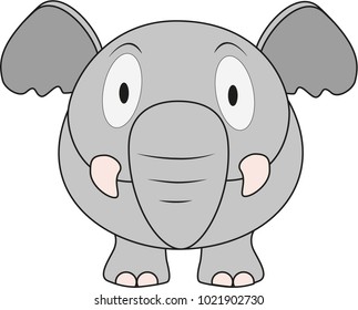 cartoon a friendly elephant