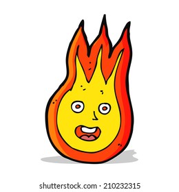bola de fuego amigable con dibujos animados