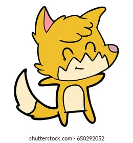 zorro amigable de dibujos animados