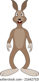 Cartoon of a friendly and funny bunny