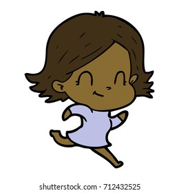 chica amiga de dibujos animados