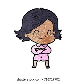cartoon friendly girl