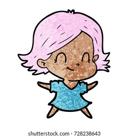 cartoon friendly girl