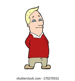 cartoon friendly man