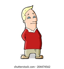 cartoon friendly man