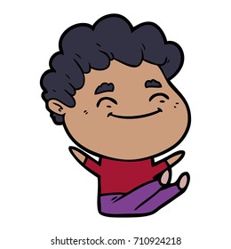 cartoon friendly man
