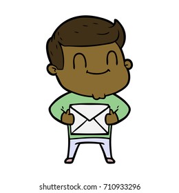cartoon friendly man