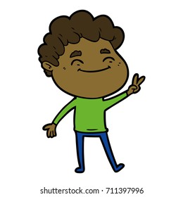 cartoon friendly man