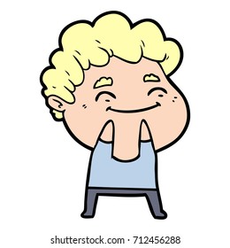 cartoon friendly man