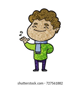 cartoon friendly man