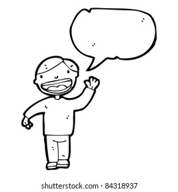 cartoon friendly man