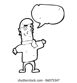 amigo de las caricaturas con los brazos abiertos