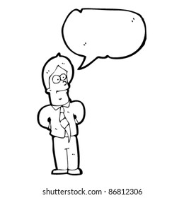 cartoon friendly man in shirt and tie