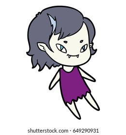 chica vampiro amigable con dibujos animados