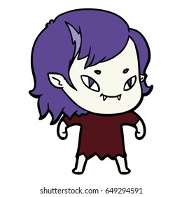 cartoon friendly vampire girl