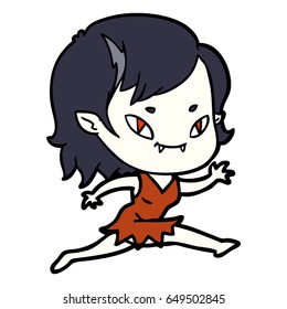 cartoon friendly vampire girl running