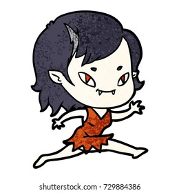 cartoon friendly vampire girl running