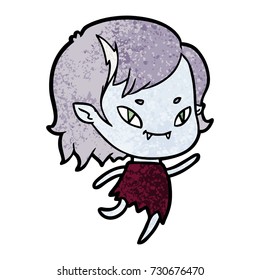 cartoon friendly vampire girl running