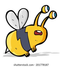 cartoon frightened bee