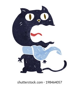 cartoon frightened cat