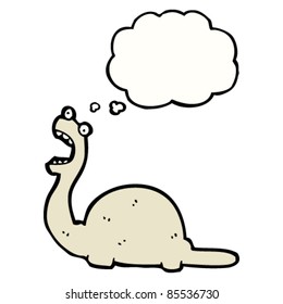 cartoon frightened dinosaur