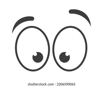 Cartoon Frightened Eyes Vector Illustration Stock Vector (Royalty Free ...