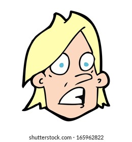 Cartoon-Furcht-Gesicht
