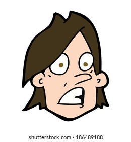 cartoon frightened face