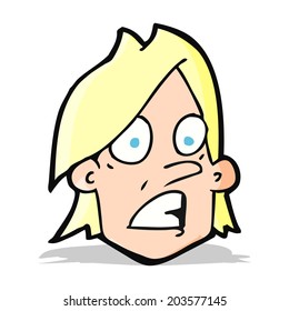 caricatura de cara atemorizada