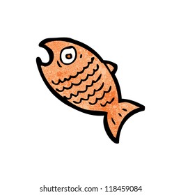cartoon frightened fish