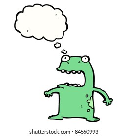 cartoon frightened frog