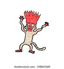 cartoon frightened monkey