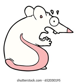 cartoon frightened mouse