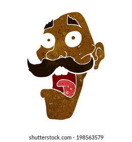 cartoon frightened old man