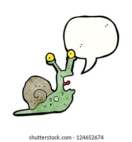 cartoon frightened snail