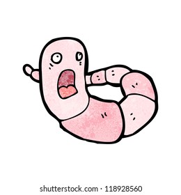 cartoon frightened worm