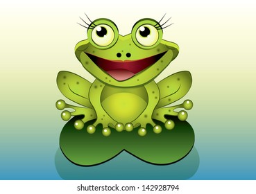 Cartoon frog