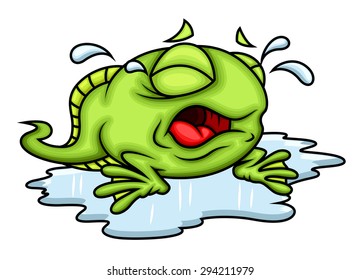 Cartoon Frog Crying