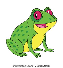 Cartoon frog design art template