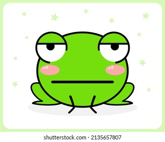 Cartoon Frog Icon. Doodle Animal Icon Isolated On A White Background. Cute Frog Stickers